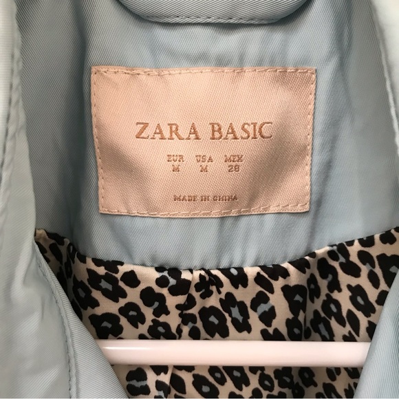 Zara light blue trench coat - Picture 5 of 12